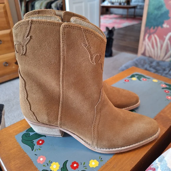 Free People Western Suede Boots NWT Sz 6 - Picture 2 of 5